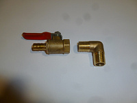 Кран слива масла с переходником / Oil drain valve with adapting pipe