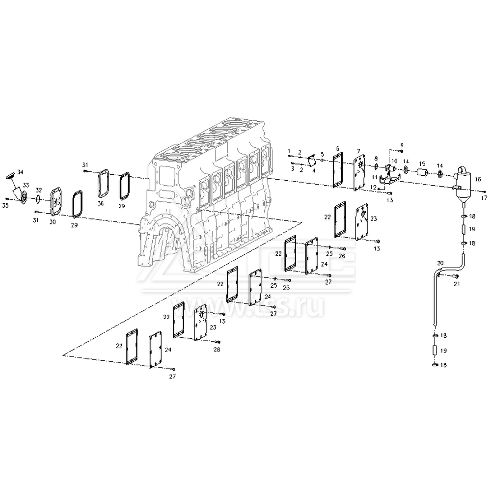 Система вентиляции картера SDEC SC33W1150D2