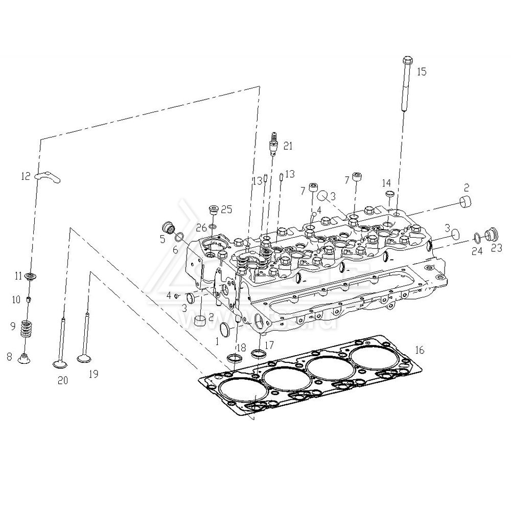 Головка цилиндров SDEC SC4H115D2