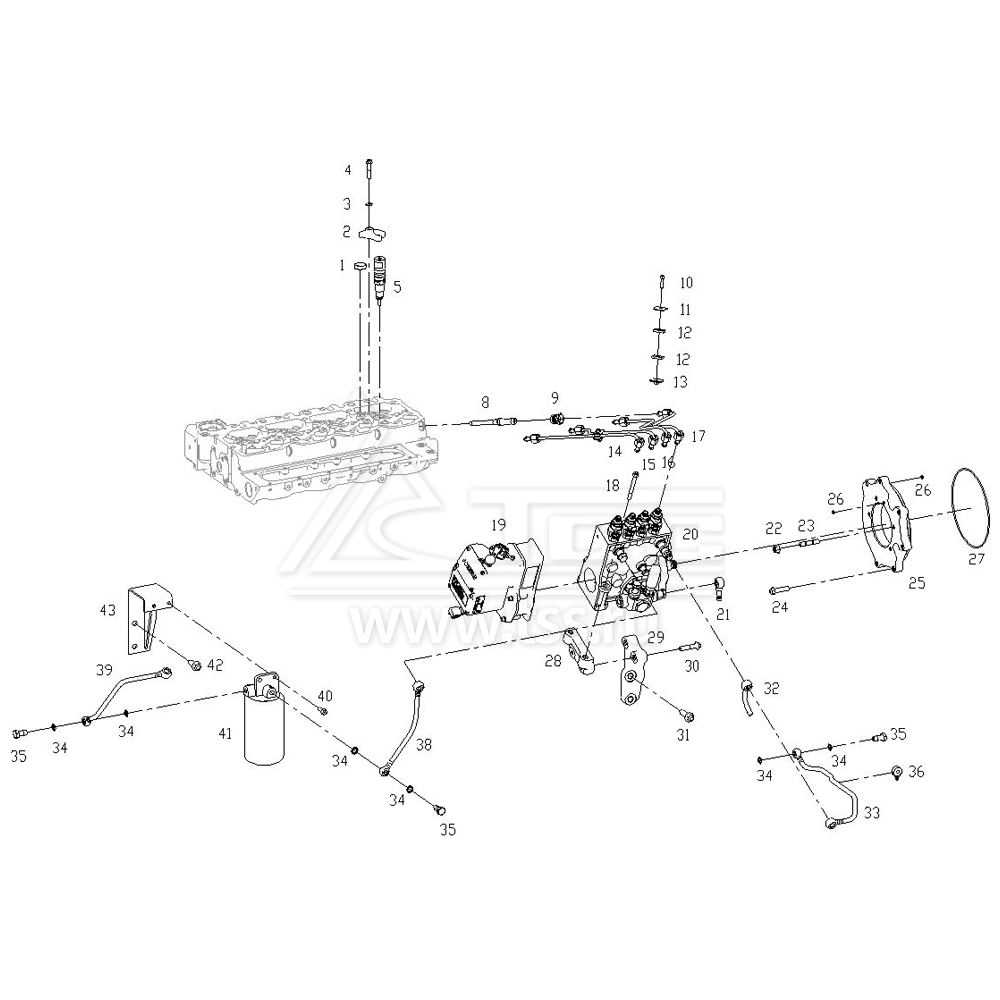 Топливная система SDEC SC4H115D2